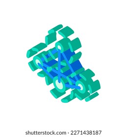 element molecular structure isometric icon vector. element molecular structure sign. isolated symbol illustration