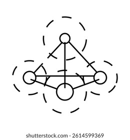 element molecular structure line icon vector. element molecular structure sign. isolated contour symbol black illustration