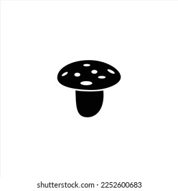 element mushroom black white vector 