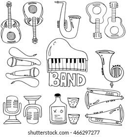 Element music doodles vector art stock collection
