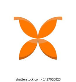element natural batterfly logo vector