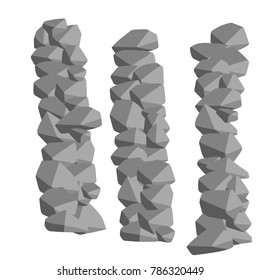 Element of Natural landscape. Stone pillar rocks. Mountain element. A pile of stones, a wall - cartoon illustration

 - Shutterstock ID 786320449