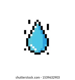 Element of nature. Vector illustration. Pixel art graphics. Old style games. Book of magic and energy.