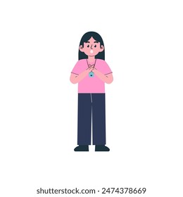 element nurse pose doing an activity activity