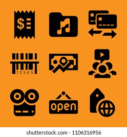 element, organize, stack, ribbon, tube and form icon vector set. Flat vector design with filled icons. Designed for web and software interfaces