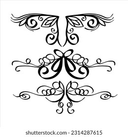 decorativo florístico de adornos de elementos para ilustración vectorial