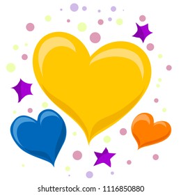 Element ornaments on the theme of love. Valentine's Day.
