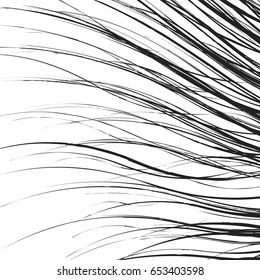 Element, pattern with wavy, distorted lines. Abstract geometric illustration in black and white