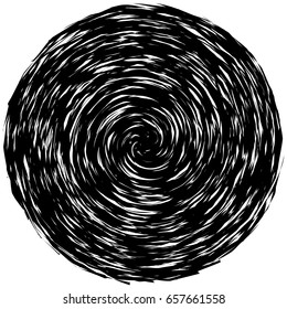Element, pattern with wavy, distorted lines. Abstract geometric illustration in black and white