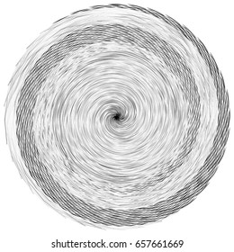 Element, pattern with wavy, distorted lines. Abstract geometric illustration in black and white