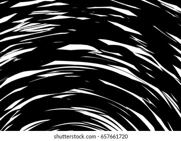 Element, pattern with wavy, distorted lines. Abstract geometric illustration in black and white