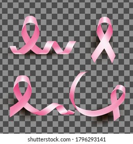 The element pink ribbon for breast cancer awareness