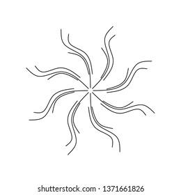 Element of polar vector. Design swirl black on white background. Design print for illustration, element, wallpaper, background. Set 1