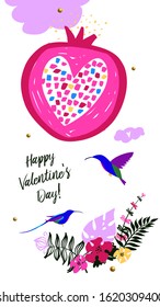 Element of poster, banner, concept invitation for happy valentine day party. Love sweet love. Illustration for gift postcard with heart. Size image template 1920 x1080