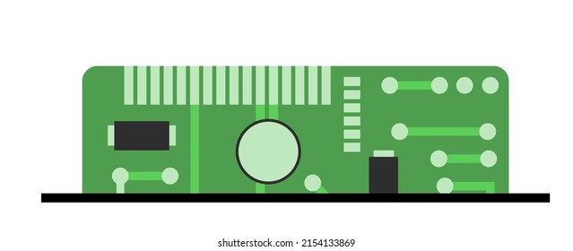 Element for radio circuit. Object isolated on white background. Electronics detail. Vector