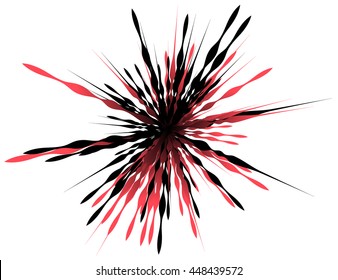 Element with random lines rays radiating. Abstract burst shape.