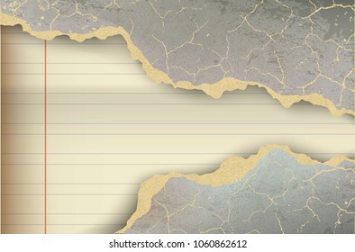 element ripped design templates torn paper set