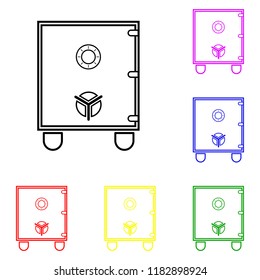 Element of safe in multi colored icons. Premium quality graphic design icon. Simple icon for websites, web design, mobile app, info graphics on white background