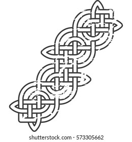 Element of Scandinavian or Celtic ornament 