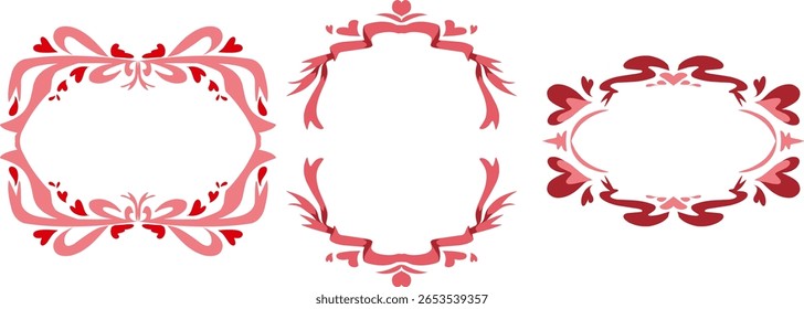 Conjunto de elementos de marco redondo floral, flores dibujadas a mano, composición botánica, elemento decorativo para la tarjeta de invitaciones, Ilustración vectorial.