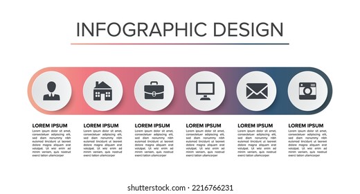 Elemento Set Icono Infografía Diseño empresarial elegante