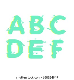 (Element) set of six letters, letter flat design