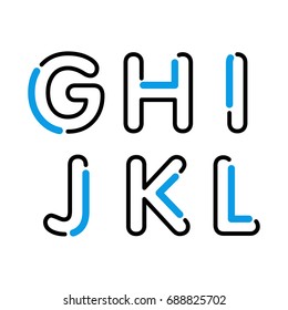 (Element) set of six letters, letter flat design