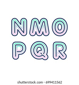 (Element) set of six letters, letter flat design