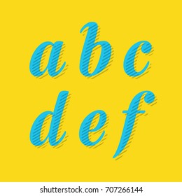 (Element) set of six letters, letter flat design