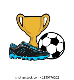 Element soccer collection set illustration