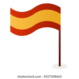 Element of Spanish cuisine. This illustration expertly combines intricate design flag with bold colors to depict a Spanish vibe in a lively cartoon style. Vector illustration.