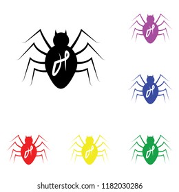 Element of Spider in multi colored icons. Premium quality graphic design icon. Simple icon for websites, web design, mobile app, info graphics on white background