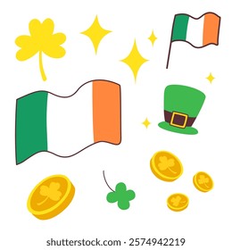 Element for St. Patricks Day Irish Flag