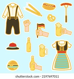 element sticker design for octoberfest celebration