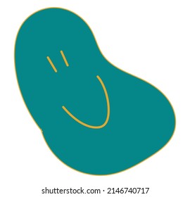 Element in the style of 1970s good vibes. Psychedelic fun element for design. Vector clipart in retro style. Use for printing, stickers, wallpaper, packaging, logos, decoration.