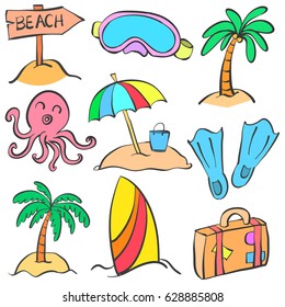 Element summer of doodle style