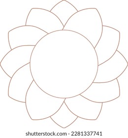 Element Sun, Flower, Mandala. Design icon 