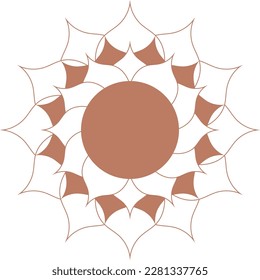 Element Sun, Flower, Mandala. Design icon 