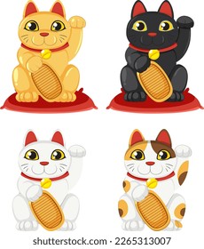 Element and symbol of Japanese culture illustration