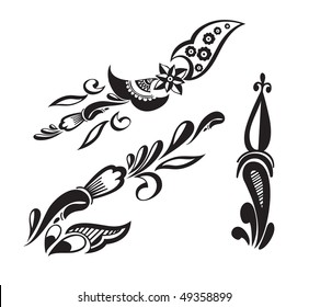 element for tattoo design with used of your project. vector illustration