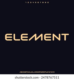 element, the thin line futuristic font
