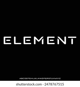 element, the thin line futuristic font