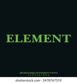 element, the thin line futuristic font