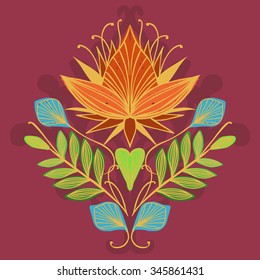 Element of traditional Slavic ornament. Vector illustration