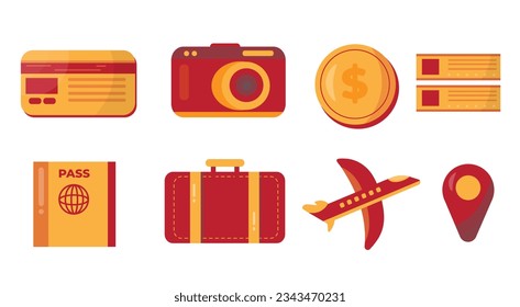 Colección de iconos de viaje para ecommerce