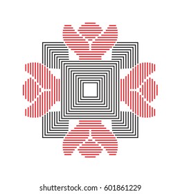Element of Ukrainian ornament embroidery