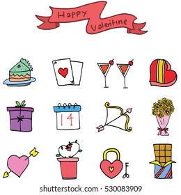 Element of valentine day various collection