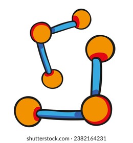 element in vector. subcultural object in flat style. icon template for print website app poster sticker. children teen icons series