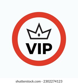 Un elemento del signo VIP. Ilustración de vectores aislados