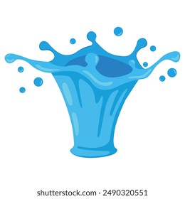 element water splash, droplets forming in mid-air
